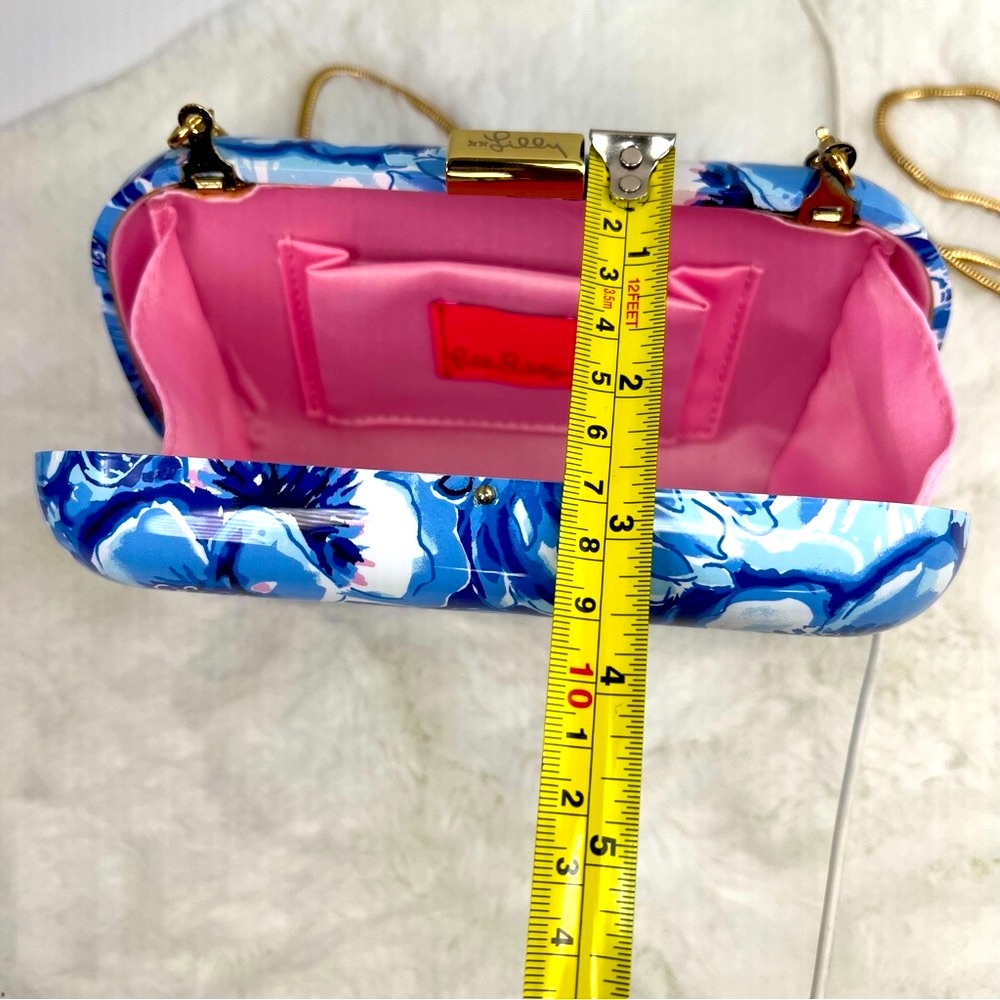 Lilly Pulitzer Catch N Keep Hard Shell Clutch Coastal Blue - Picture 14 of 15